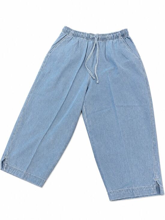 CO Pants - Erika & Co Women’s Light Wash Pull On Denim Pants Elastic Waist Large
